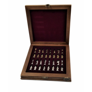 Шахматы "Средневековая Европа мини" орех антик