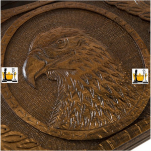 Нарды резные «Орел» с ручкой 60, Haleyan