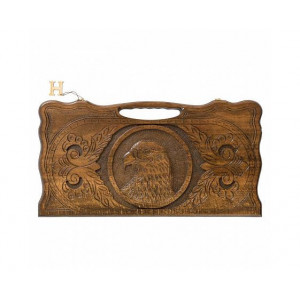 Нарды резные «Орел» с ручкой 60, Haleyan