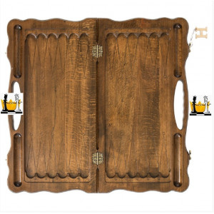 Нарды резные «Орел» с ручкой 60, Haleyan