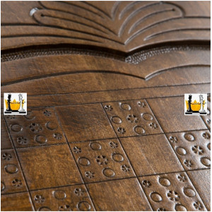 Нарды резные «Орел» с ручкой 60, Haleyan