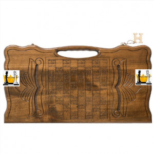 Нарды резные «Орел» с ручкой 60, Haleyan