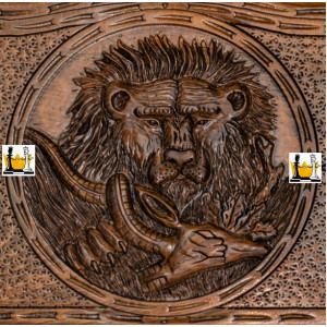 Нарды резные «Лев с добычей», Mirzoyan