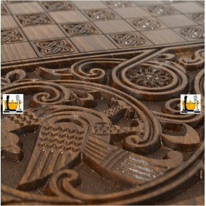 Нарды резные «Орел» Люкс, Haleyan