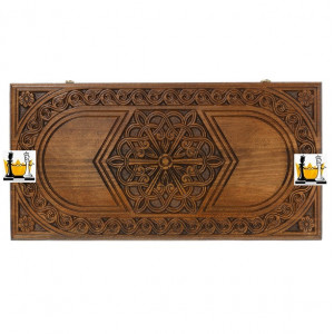 Нарды резные «Шестигранный Узор», Haleyan