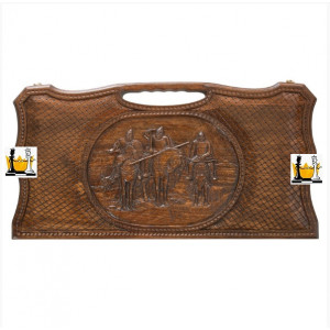 Нарды резные «Три богатыря», с ручкой, Haleyan