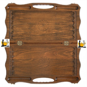 Нарды резные «Три богатыря», с ручкой, Haleyan