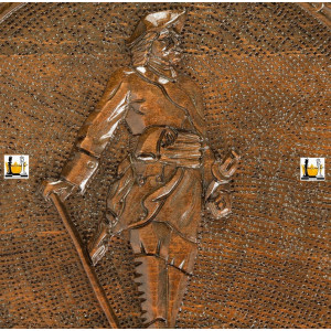 Нарды резные «Петр 1» с ручкой, Haleyan