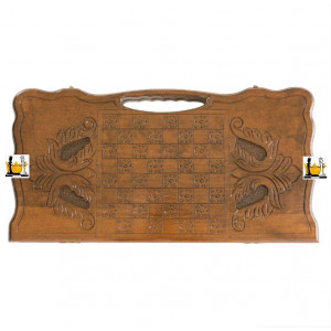 Нарды резные «Петр 1» с ручкой, Haleyan