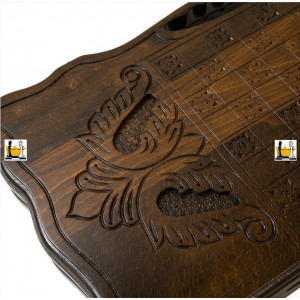 Нарды резные «Петр 1» с ручкой, Haleyan