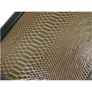 Нарды кожаные Питон Золотой гравировка средние