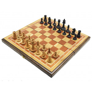 Шахматы Бастион махагони-дуб 45 см.