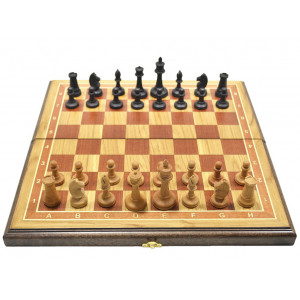 Шахматы Бастион махагони-дуб 45 см.