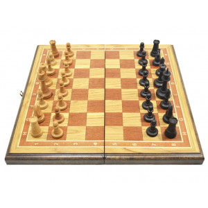 Шахматы Бастион махагони-дуб 45 см.