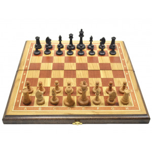 Шахматы Бастион махагони-дуб 45 см.