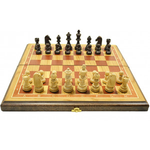 Шахматы Гамбит махагони-дуб 45 см.