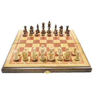 Шахматы Эксперт махагони-дуб 45 см.