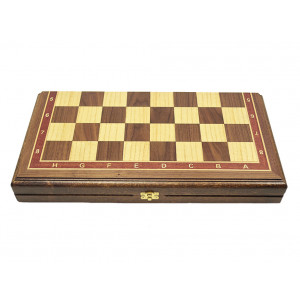 Шахматы Эксперт в доске маркетри орех 45 см.