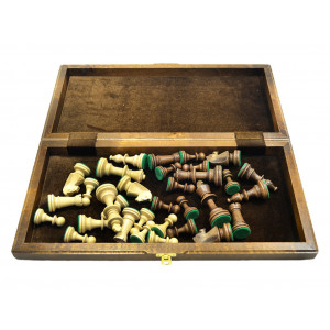 Шахматы Эксперт в доске маркетри орех 45 см.