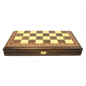 Шахматы Эксперт в доске маркетри орех 45 см.