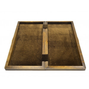 Шахматы Дубовые в доске маркетри орех 45 см.