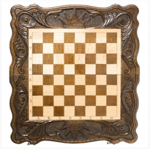 Шахматы + нарды резные "Корона" 50, Haleyan