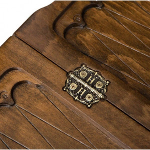 Нарды резные "Лошадь" с ручкой 60, Haleyan