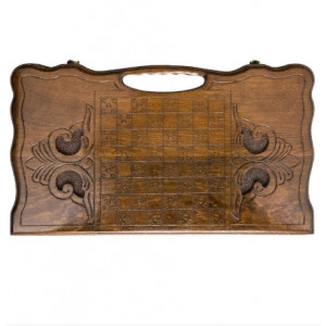 Нарды резные "Лошадь" с ручкой 60, Haleyan