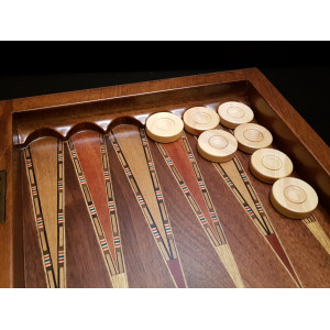 Шахматы - нарды "Гранд 60 см" орех антик