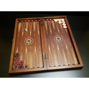 Шахматы - нарды "Гранд 60 см" орех антик