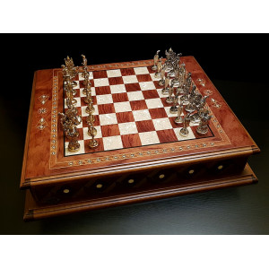 Шахматы подарочные "Аристократ" роза антик