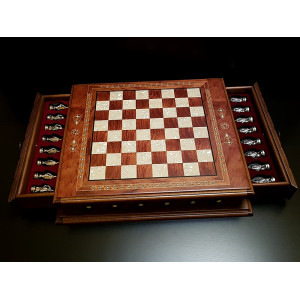 Шахматы подарочные "Аристократ" роза антик