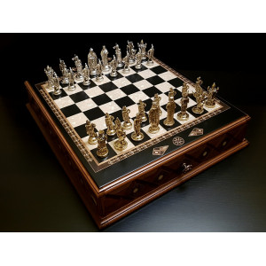 Шахматы подарочные "Аристократ" венге антик