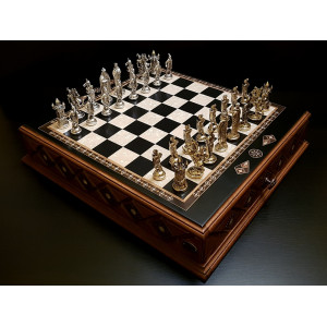 Шахматы подарочные "Аристократ" венге антик