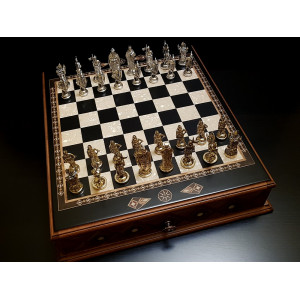 Шахматы подарочные "Аристократ" венге антик
