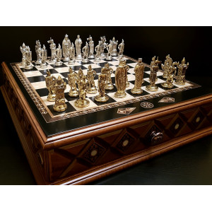 Шахматы подарочные "Аристократ" венге антик