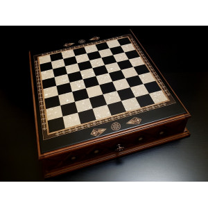 Шахматы подарочные "Аристократ" венге антик
