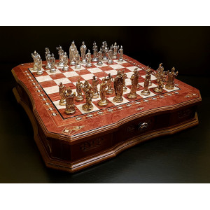 Шахматы "Сражение" роза антик