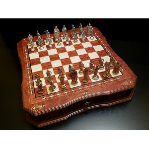 Шахматы "Сражение" роза антик