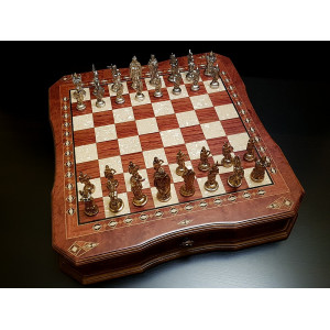 Шахматы "Сражение" роза антик