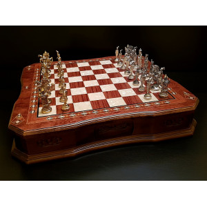 Шахматы "Сражение" роза антик