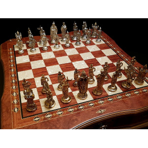 Шахматы "Сражение" роза антик