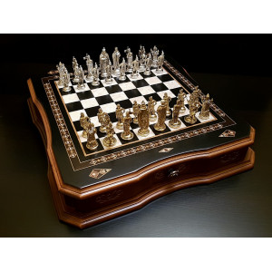 Шахматы "Сражение" венге антик