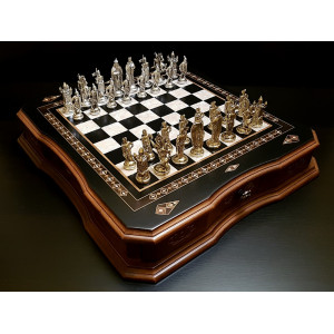 Шахматы "Сражение" венге антик