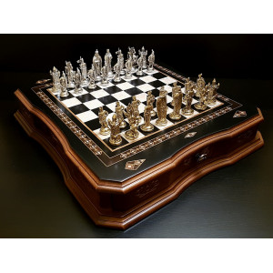 Шахматы "Сражение" венге антик