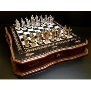 Шахматы "Сражение" венге антик