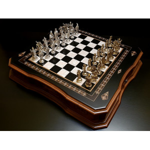Шахматы "Сражение" венге антик