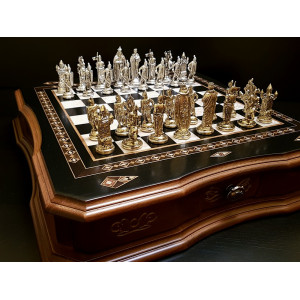 Шахматы "Сражение" венге антик