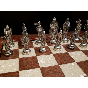 Шахматы "Сражение" орех антик