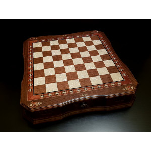 Шахматы "Сражение" орех антик